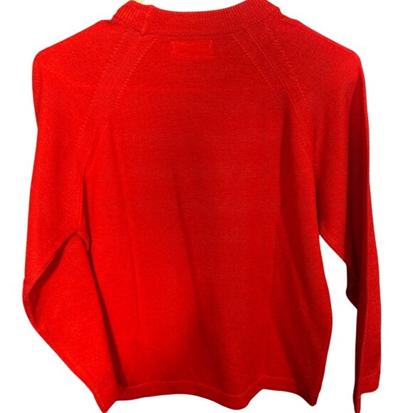 Pendleton Womens Red Long Sleeve Sweater Size 38 (M)100% Virgin Wool Portland Or - Picture 2 of 4